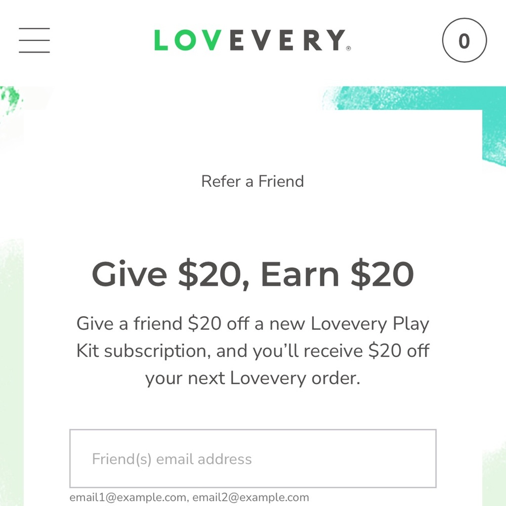 Lovevery $20 off first purchase